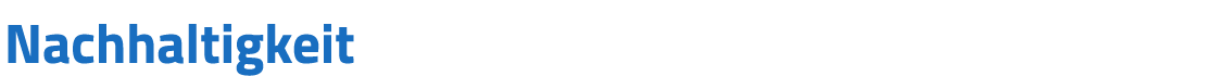 Nachhaltigkeit 