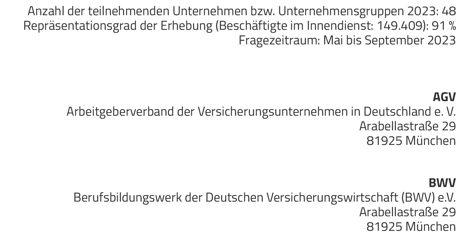Anzahl der teilnehmenden Unternehmen bzw. Unternehmensgruppen 2023: 48 Repr sentationsgrad der Erhebung (Besch ftigte...