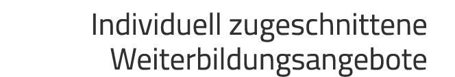 Individuell zugeschnittene Weiterbildungsangebote